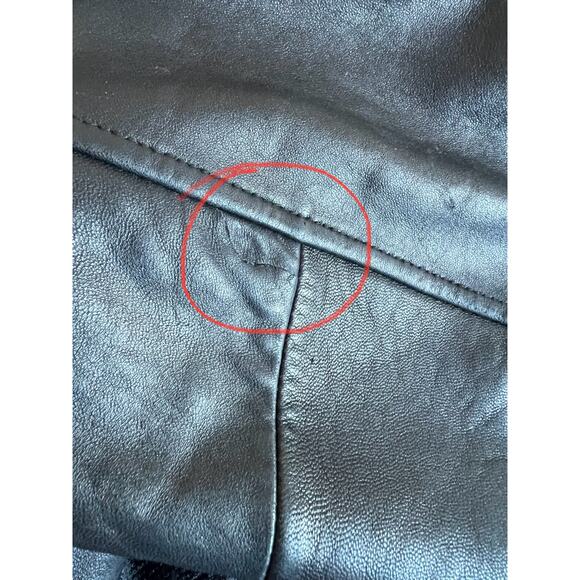 Adler Collection Women’s Black Leather Real Lamb Zip Up Belted Jacket Coat Sz M - Picture 12 of 15